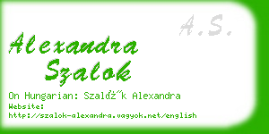 alexandra szalok business card